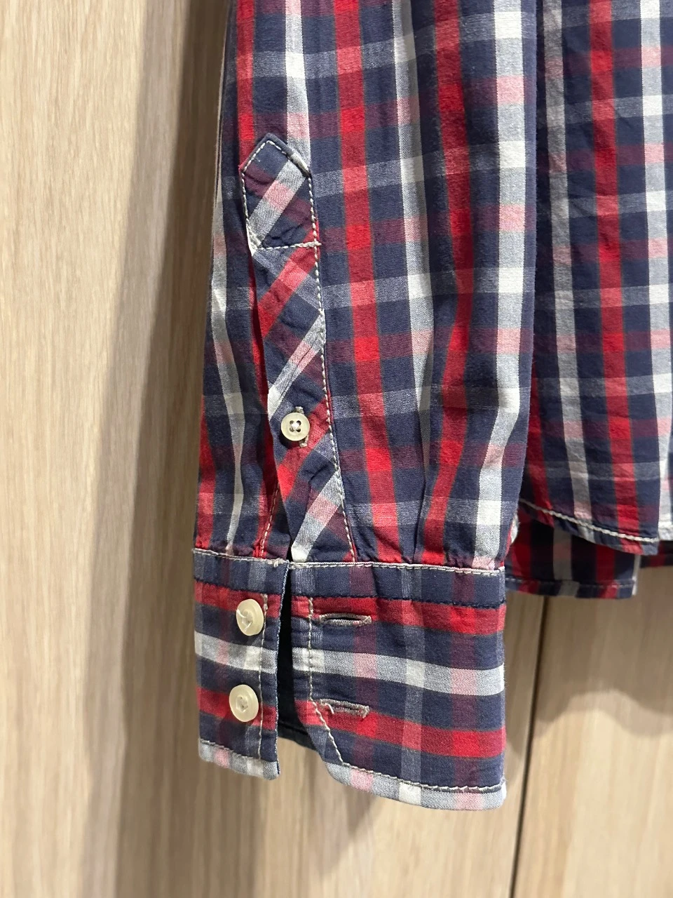 Camisa de manga larga Garcia Jeans a cuadros rojo/azul/blanco – Ajuste Regular – photo 5